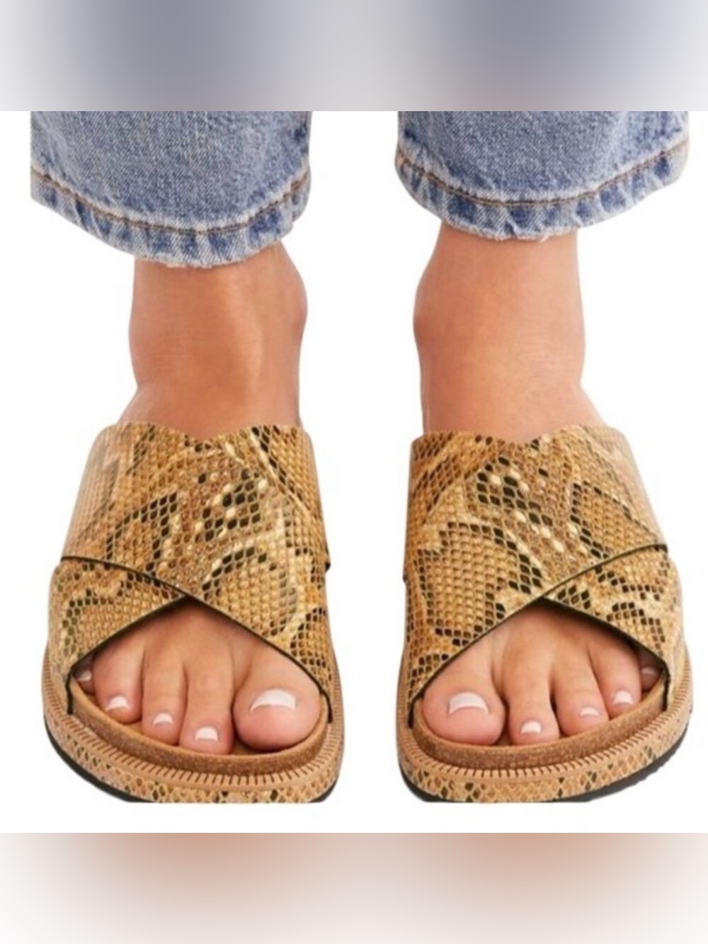 FREE PEOPLE SIDELINES FOOTBED SANDALS